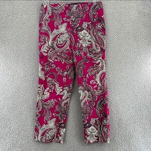 Fuchsia and White Pants